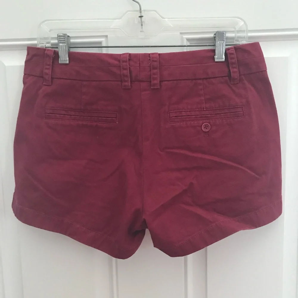 J. CREW Weathered Classic Twill Dark Red Chino SHORTS